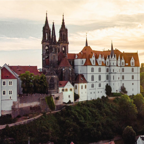 Stadt Meißen mit Blick auf die Albrechtsburg