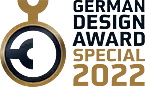 Logo des German Design Award Special 2022 in schwarz und gold. Auszeichnung für herausragendes Design.