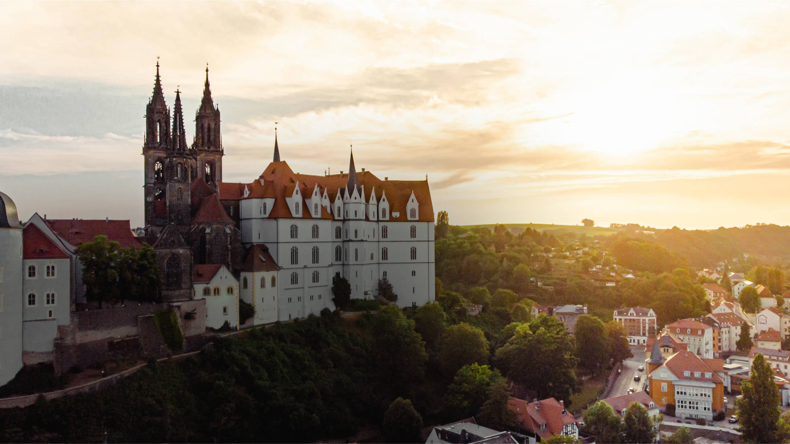 Stadt Meißen mit Blick auf die Albrechtsburg